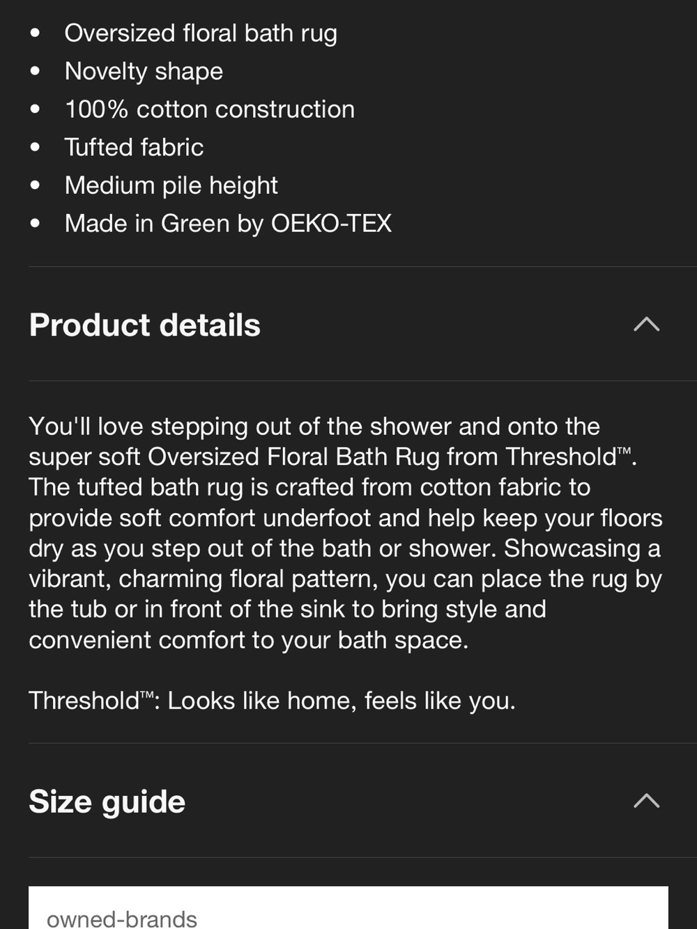 Threshold Overside Floral Bath Rug - Picture 11 of 13